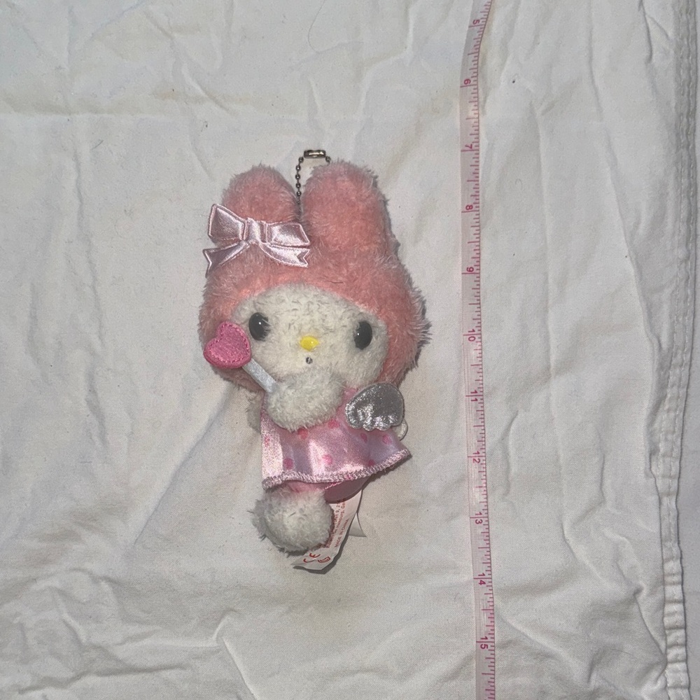 Cute My melody angel Plush Keychain